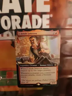 2025 MTG MARVEL'S SPIDER-MAN J. JONAH JAMESON 0261 EXTENDED ART FOIL (RARE) - Image 1