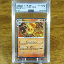 Pokemon SV Black Star Promo Flareon 167 AGS Legendary 10 Cosmos Holo 2025 - Image 1