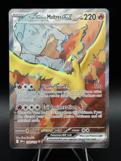 Destined Rivals Team Rockets Moltres EX 208/182 Pokemon TCG Full Art - Image 1