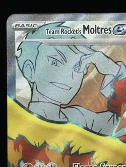 Destined Rivals Team Rockets Moltres EX 208/182 Pokemon TCG Full Art - Image 3