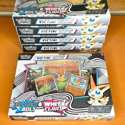 Pokemon Black Bolt White Flare VICTINI ILLUSTRATION COLLECTION (LOT OF 6 SEALED) - Image 1