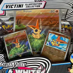 Pokemon Black Bolt White Flare VICTINI ILLUSTRATION COLLECTION (LOT OF 6 SEALED) - Image 2