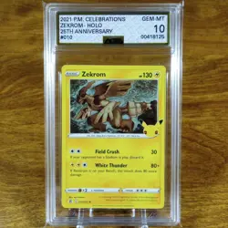 Pokemon Celebrations Classic Collection Zekrom 010/025 AGS Gem-MT 10 Holo 2021 - Image 1