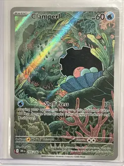 2025 Pokemon SV Destined Rivals EN Clamperl #195/182 Illustration Rare - Image 1
