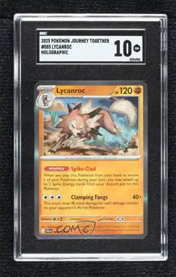Lycanroc Pokemon Journey Together (JTG) SGC 10 GEM - Image 1