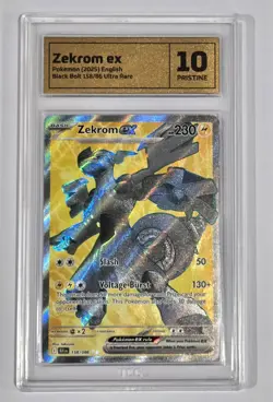 Pokemon Slab: Zekrom ex - 158/086 - BLK - Graded TCG Pristine 10 - Image 1