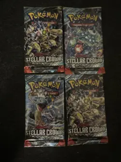 Pokemon TCG: Scarlet & Violet - Stellar Crown Booster Pack 4 Pack - Image 1