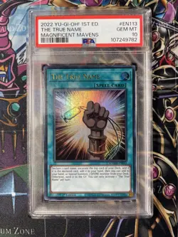 YuGiOh The True Name Ultra Pharaoh’s Rare PSA 10 MAMA-EN113 Magnificent Mavens - Image 1