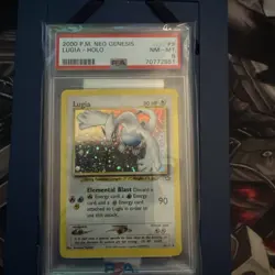2000 Pokemon Neo Genesis # 9 Lugia Holo PSA 8 Card - Image 1
