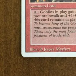 Goblin King MP 1994 Revised Edition Regular Magic the Gathering Card - Image 4