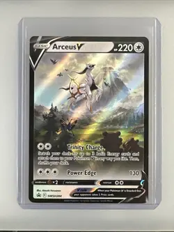 Pokemon TCG Arceus v SWSH204 Full Art Promo Card Near Mint Condition - Image 1