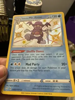 Galarian Mr. Rime SV021/SV122 Shining Fates: Shiny Vault Holo Rare Pokemon Card - Image 1