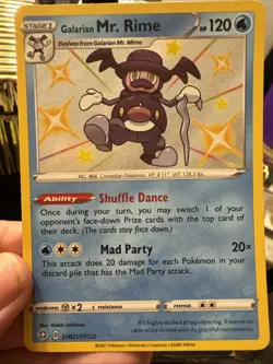 Galarian Mr. Rime SV021/SV122 Shining Fates: Shiny Vault Holo Rare Pokemon Card - Image 2