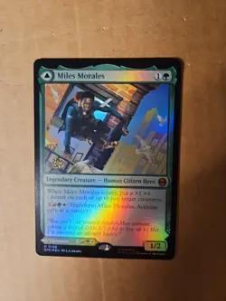Prerelease FOIL MILES MORALES ULTIMATE SPIDER-MAN mtg Mythic PROMO - Image 2