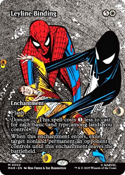 MTG Leyline Binding 2 Mythic Foil Borderless Marvel Universe Spider-Man - Image 1