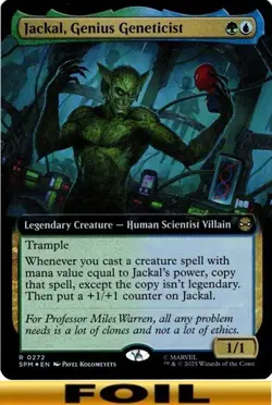 1x - Jackal, Genius Geneticist - FOIL EXTENDED ART #272 - Spider-Man - NM MTG - Image 1
