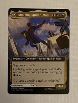 NYCC 2025 MTG Peter Parker / Amazing SPIDER-MAN PROMO Card Magic Gathering - Image 1