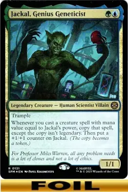 1x - Jackal, Genius Geneticist - FOIL #131 - Marvel's Spider-Man - NM MTG - Image 1
