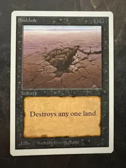 *** UNLIMITED Sinkhole *** NM-Mint - Vintage MtG Magic - Image 1