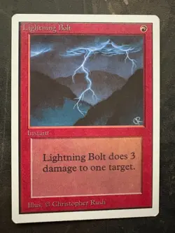 *** UNLIMITED Lightning Bolt *** NM-Mint - Vintage MtG Magic - Image 1