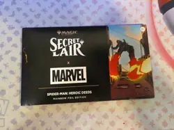 MTG Secret Lair x Marvel's Spider-Man: Heroic Deeds Rainbow Foil Edition In-Hand - Image 1