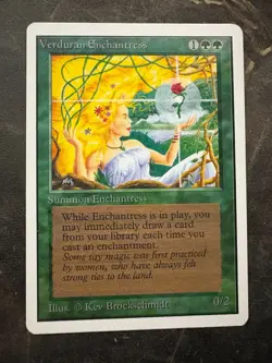 *** UNLIMITED Verduran Enchantress *** NM-Mint - Vintage MtG Magic - Image 1