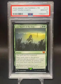 PSA 10 - Last March of the Ents - MTG #172 Lord of the Rings LOTR - PRISTINE - Image 1