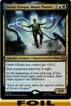 1x - Doctor Octopus, Master Planner - FOIL #128 - Marvel's Spider-Man - NM MTG - Image 1