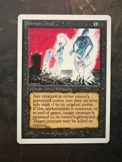 *** UNLIMITED Animate Dead *** NM-Mint - DUTY PAID - Vintage MtG Magic - Image 1