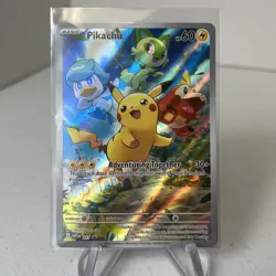 Pokemon Pikachu SVP 027 Paldea Evolved ETB Holo Black Star Promo NM - Image 1