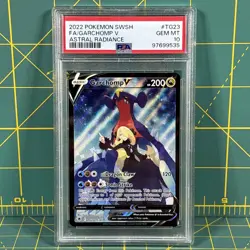 2022 POKEMON SWORD & SHIELD ASTRAL RADIANCE #TG23 FULL ART GARCHOMP V PSA 10 - Image 1