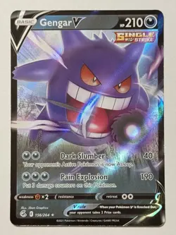 Pokemon - Fusion Strike - Gengar V 156/264 PACK FRESH!!! - Image 1