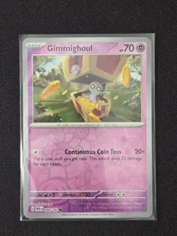 Pokemon TCG Paradox Rift: Gimmighoul (Reverse Holo) 088/182 (NM) - Image 1