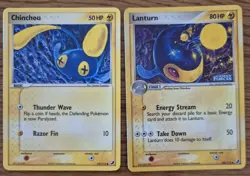 Pokemon Cards Chinchou Lanturn Set Ex Unseen Forces /115 Rare Reverse Holo - Image 1