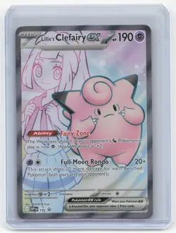 2025 Pokemon Lillie's Clefairy EX SVP Black Star Promos #195 Near Mint - Image 1
