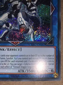 Yugioh Firewall Dragon Singularity CYAC-EN047 Secret Rare 1st Edition Near Mint - Image 4