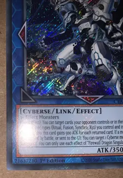 Yugioh Firewall Dragon Singularity CYAC-EN047 Secret Rare 1st Edition Near Mint - Image 5