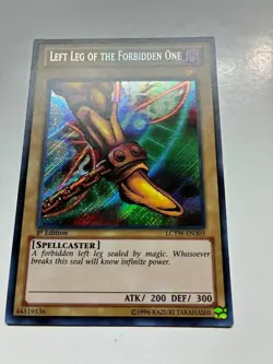Yugioh Left Leg of the Forbidden One LCYW-EN303 Secret Rare 1st Ed VLP - Image 1