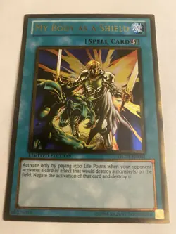 My Body as a Shield Gold Rare Limited Edition GLD3-EN041 LP Yugioh - Image 1