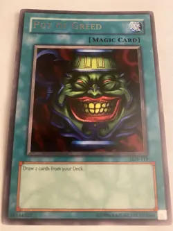 Pot of Greed LOB-119 The Legend of Blue Eyes White Dragon Unlimited MP Yugioh - Image 1