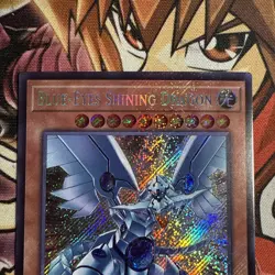 YUGIOH BLUE-EYES SHINING DRAGON LCKC-EN008 SECRET UNLIMITED ED NM - Image 2