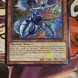 YUGIOH BLUE-EYES SHINING DRAGON LCKC-EN008 SECRET UNLIMITED ED NM - Image 3