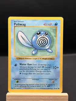 Poliwag 59/102 1st Edition Shadowless Base Set Pokemon Card - Image 2