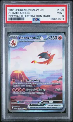 Pokemon TCG Charizard EX 2023 151 Special Illustration Rare Card #199 Mint PSA 9 - Image 1