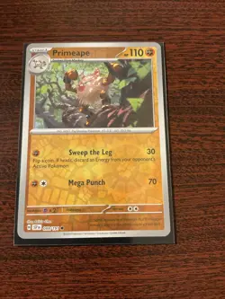 Primeape 099/191 Sv08: Surging Sparks Reverse Holo With Card Sleeve - Image 1