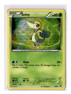 Snivy - BW01 Black & White Black Star Promo Card Holo - MP - POKEMON TCG - Image 1