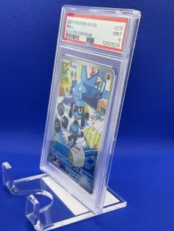 Pokemon TCG Riolu Scarlet & Violet Base Set Holo Illustration Card 215/198 PSA 9 - Image 3