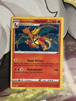 Damage Crease Special Delivery Charizard SWSH075 SWSH Sword & Shield Promo Card - Image 1