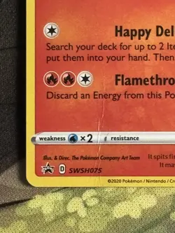 Damage Crease Special Delivery Charizard SWSH075 SWSH Sword & Shield Promo Card - Image 2