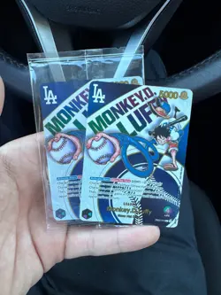 (2x) Monkey.D.Luffy Dodgers card one Piece - Image 1